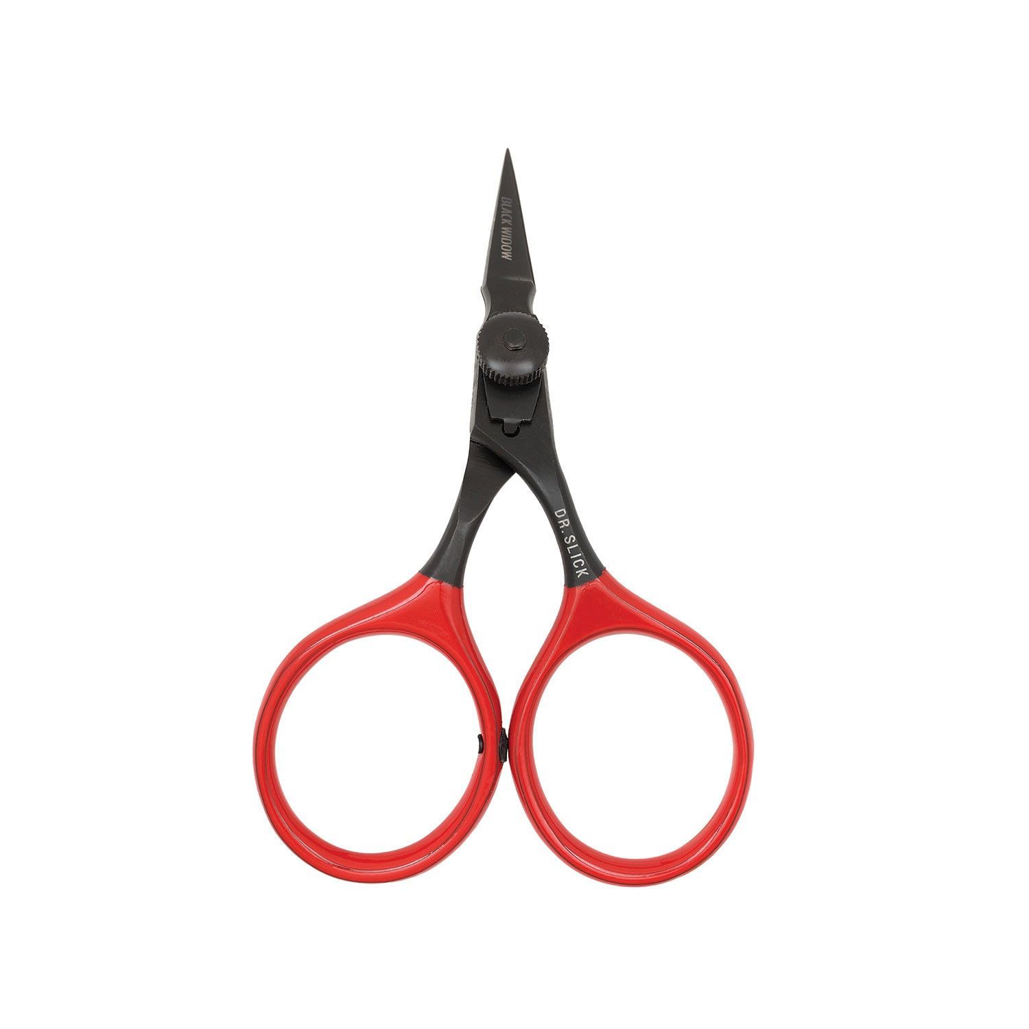 DR Slick SR37BW Black Widow Arrow Razor Scissor 3 3/4\'\' Bent Shaft Black and Red